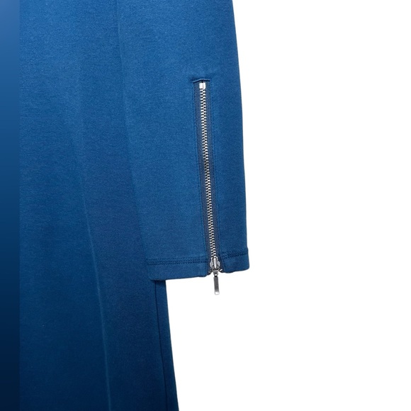 Athleta Celebration Ponte Knit Long sleeve Dress Teal Size Medium - Picture 4 of 5